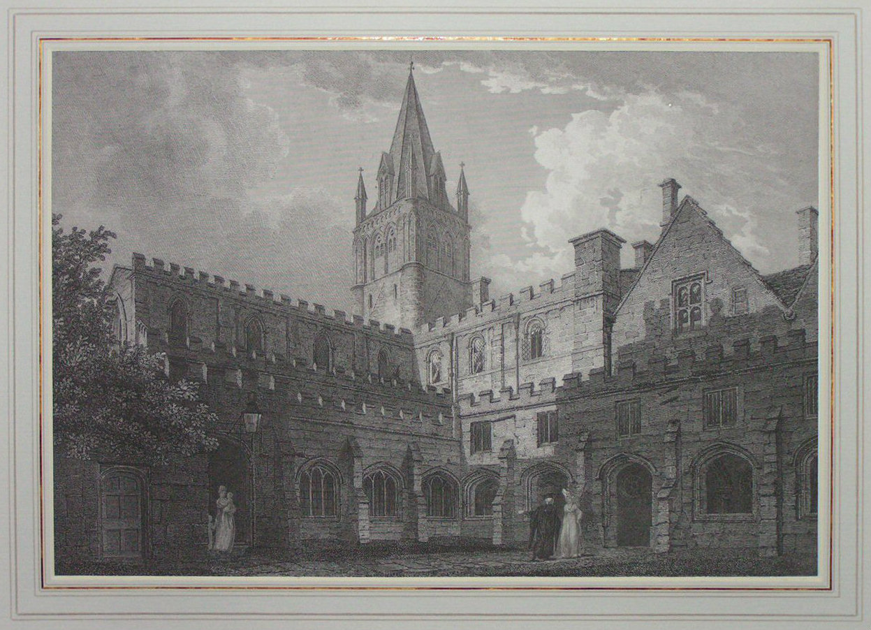 Print - South East View of Christ Church Cathedral - Basire